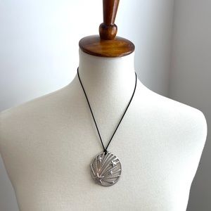 David Yurman Silver Medallion Necklace